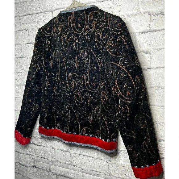 Parsley & Sage reversible tapestry paisley print cotton silk Jacket, size S. - Picture 6 of 16